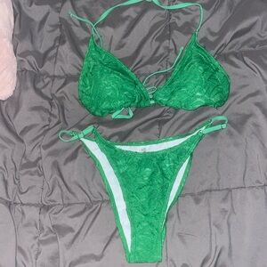 Brand new never worn textured green SHEIN bikini